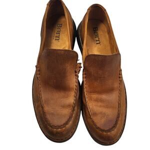 Børn Thatcher moc toe loafers in a brown leather finish Men's size 10